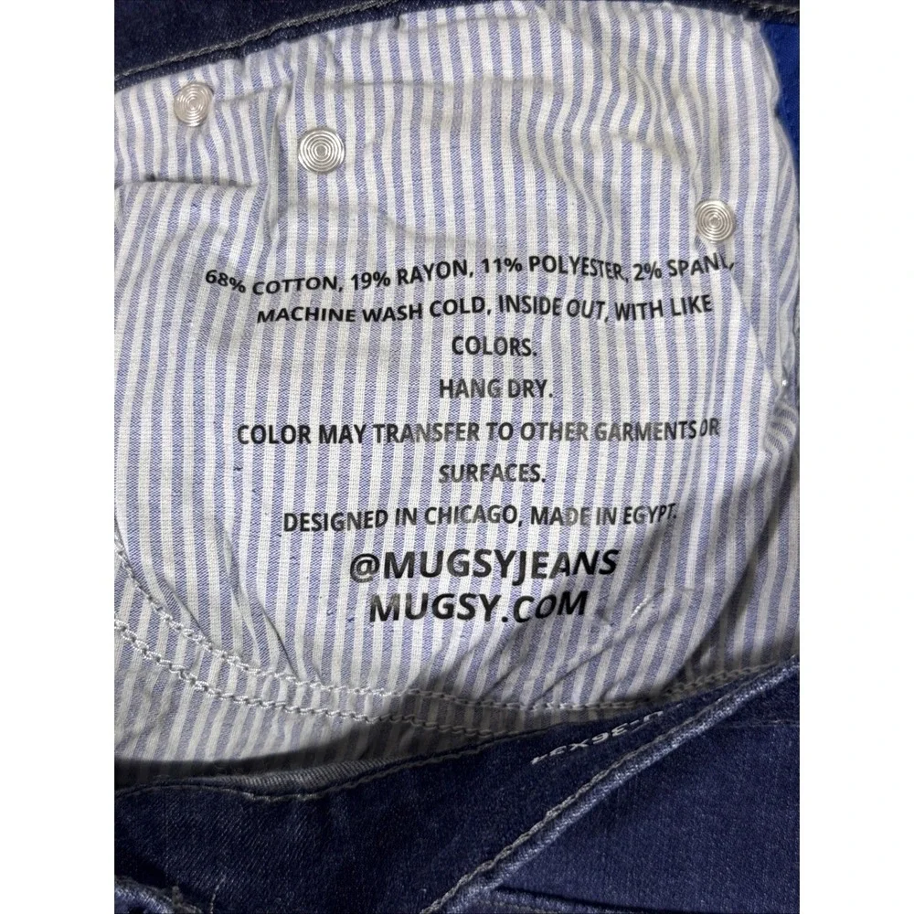 Mugsy Fultons Jeans Mens Size 36x34 Dark Wash Stretch Comfort Lightweight